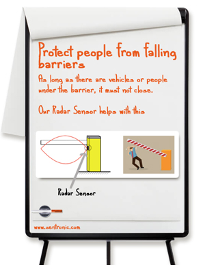 Protect people from falling barriers