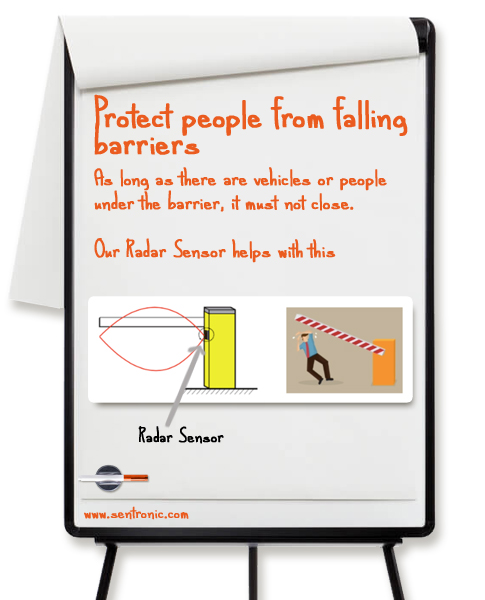 Protect people from falling barriers