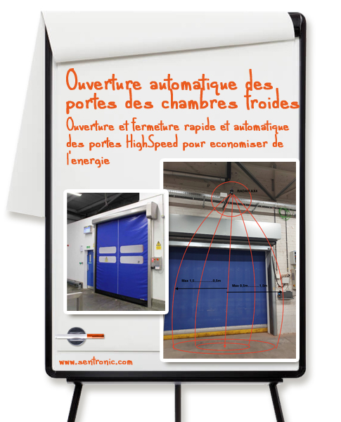 Ouverture et fermeture automatiques des portes de la chambre froide